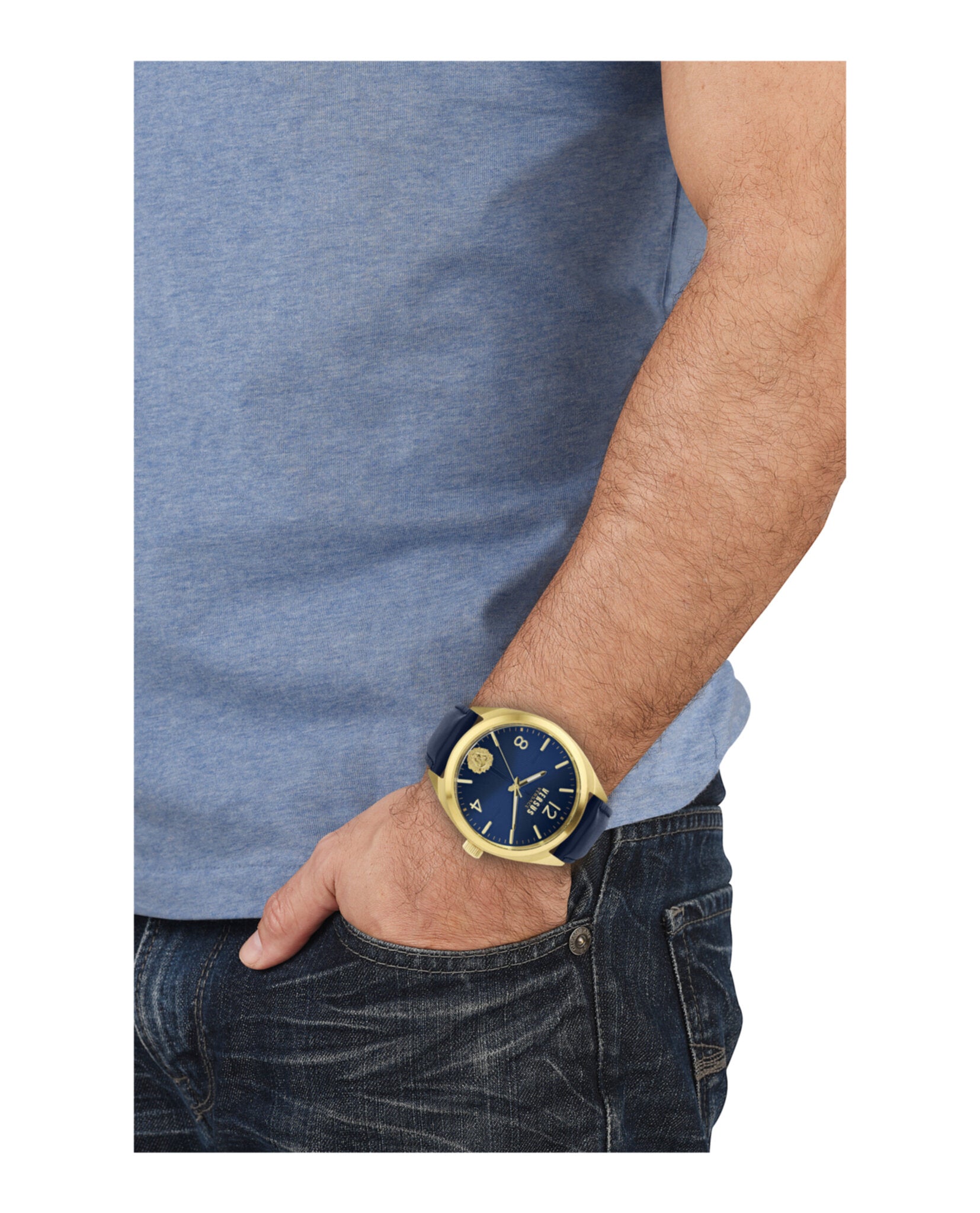 title:Lexington Leather Watch;color:Gold