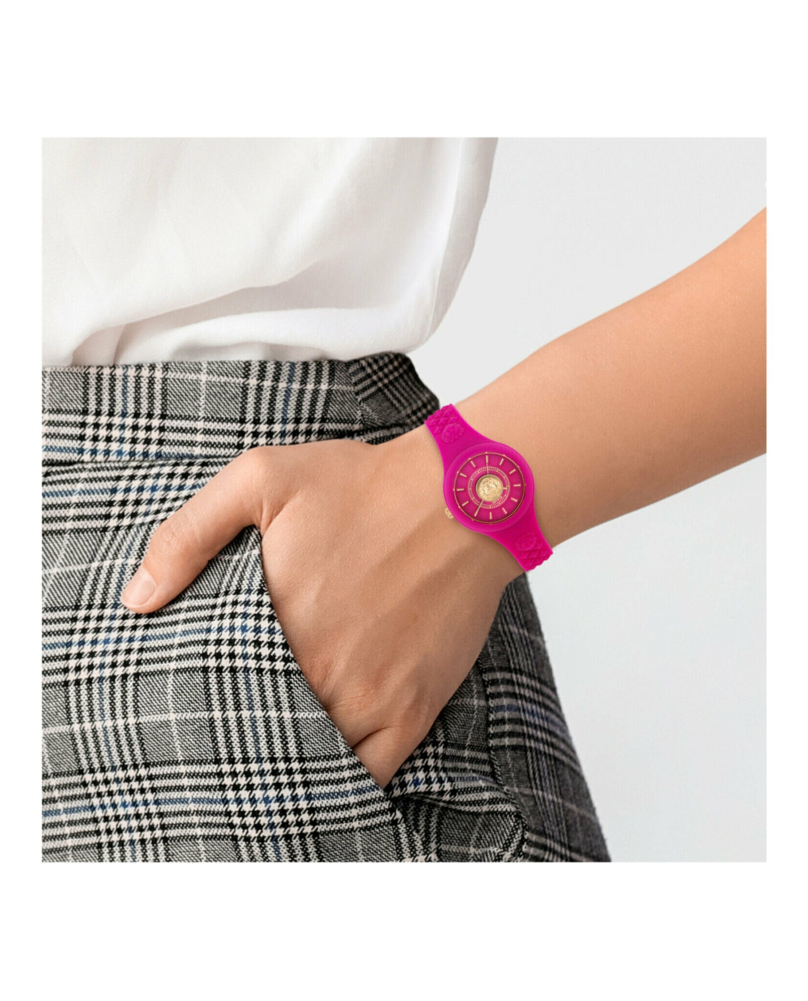 title:Fire Island Lion Silicone Watch;color:Pink