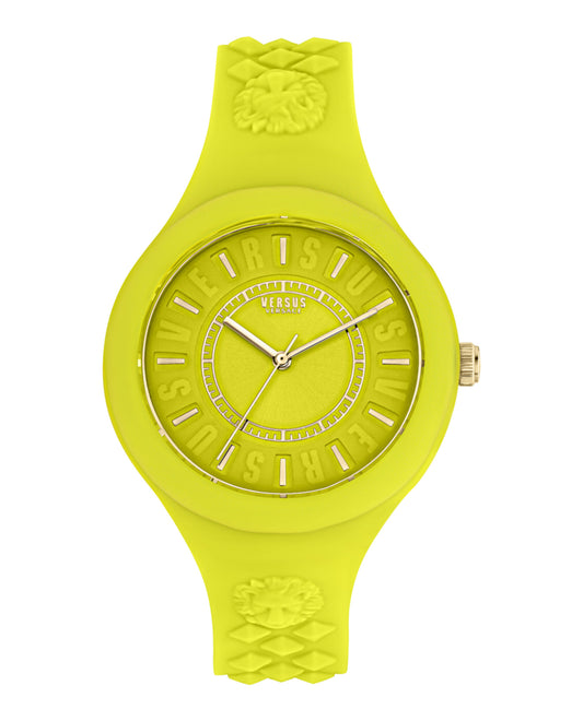 title:Fire Island Silicone Watch;color:Yellow