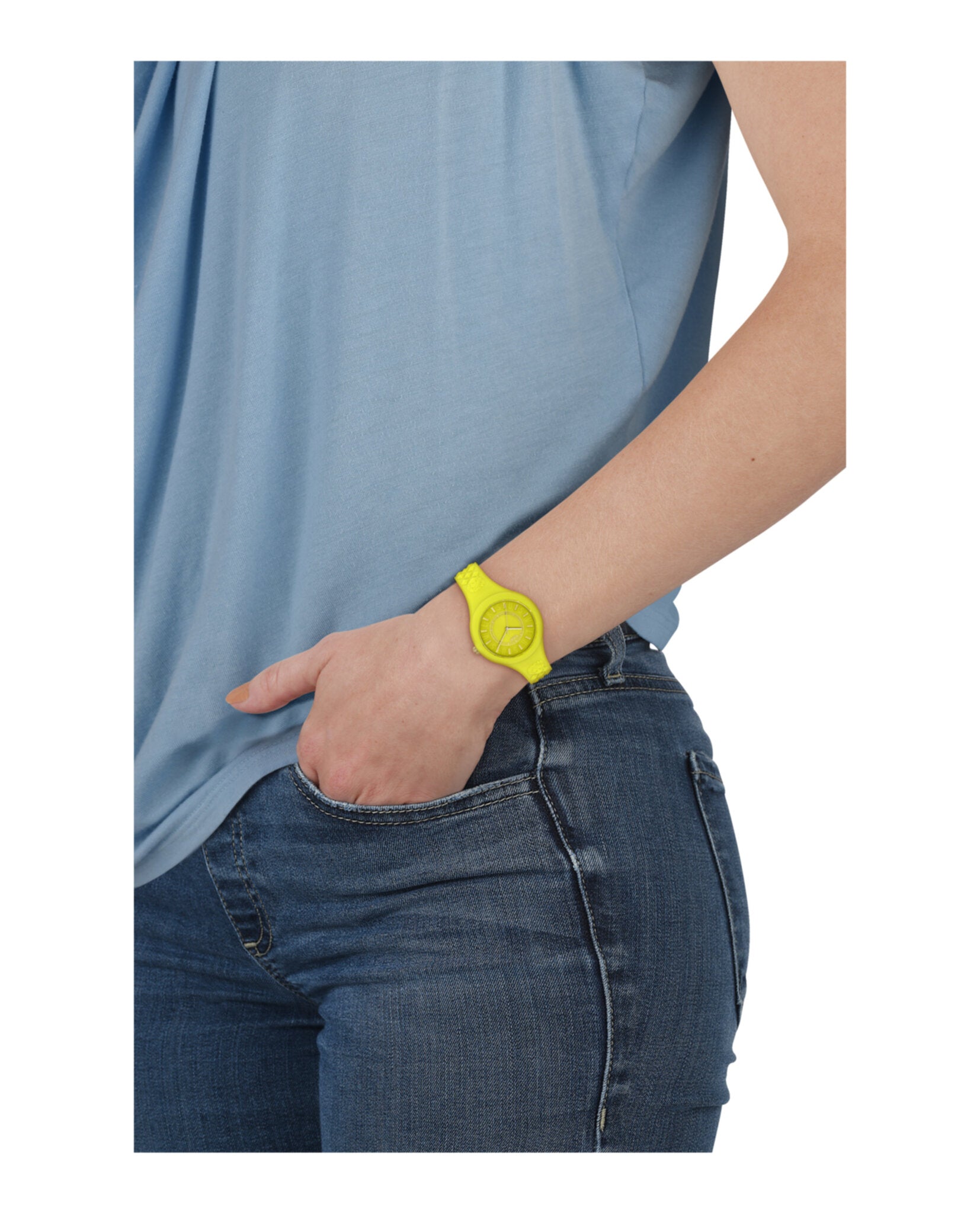 title:Fire Island Silicone Watch;color:Yellow