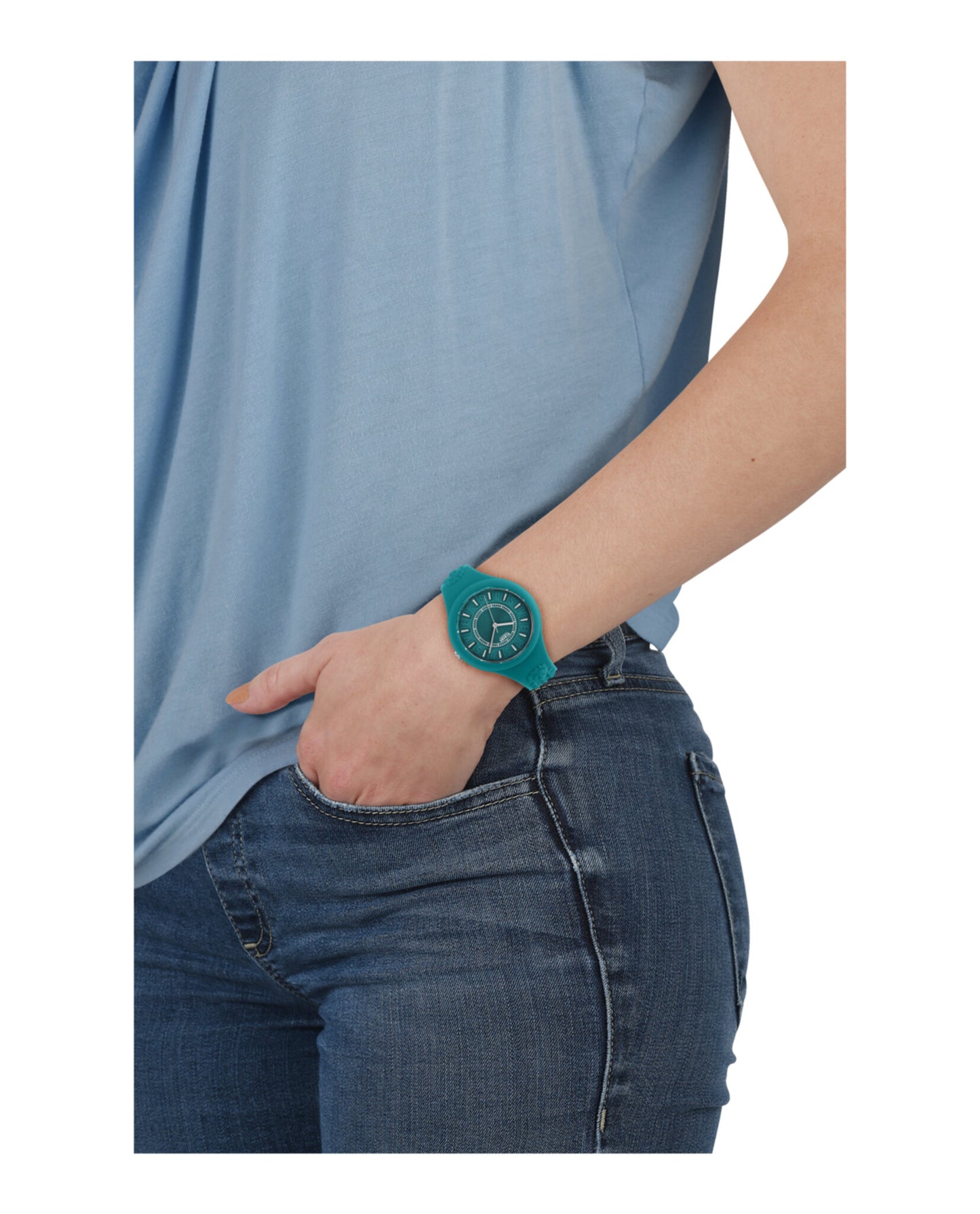 title:Fire Island Silicone Watch;color:Green