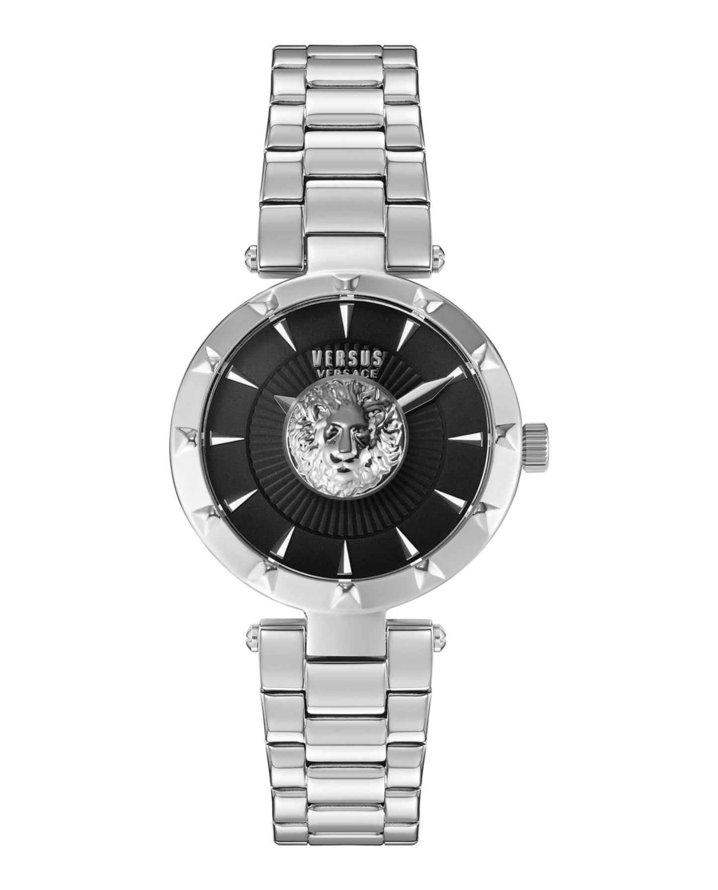 title:Sertie Bracelet Watch;color:Stainless Steel & black