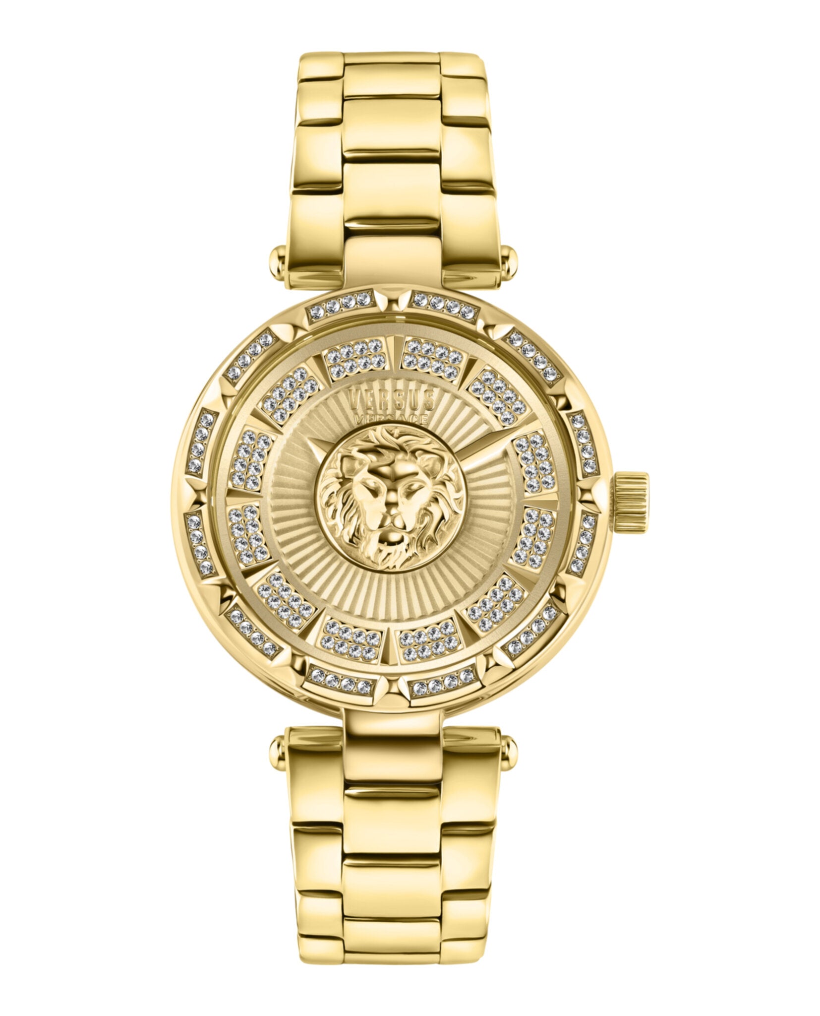 title:Sertie Crystal Watch;color:Gold