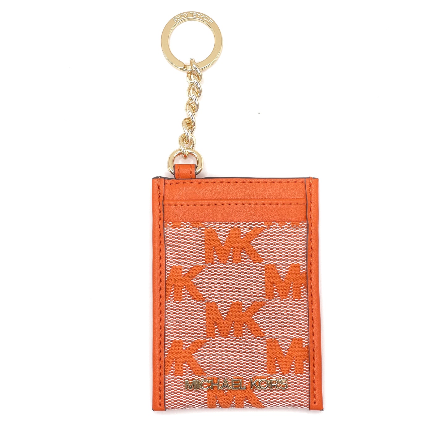 title:Michael Kors Women's Jet Set Travel Small North South Chain Card Case;color:Poppy