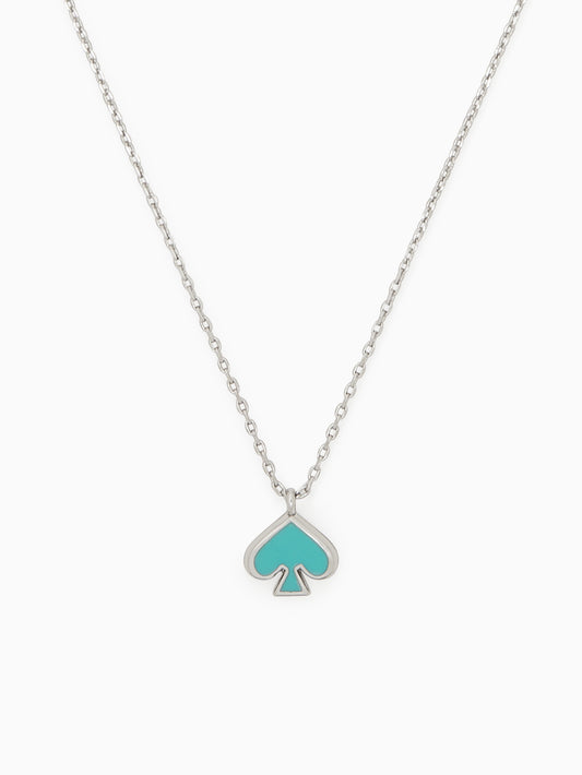 title:Kate Spade Women's Everyday Spade Enamel Mini Pendant;color:Crystal Blue