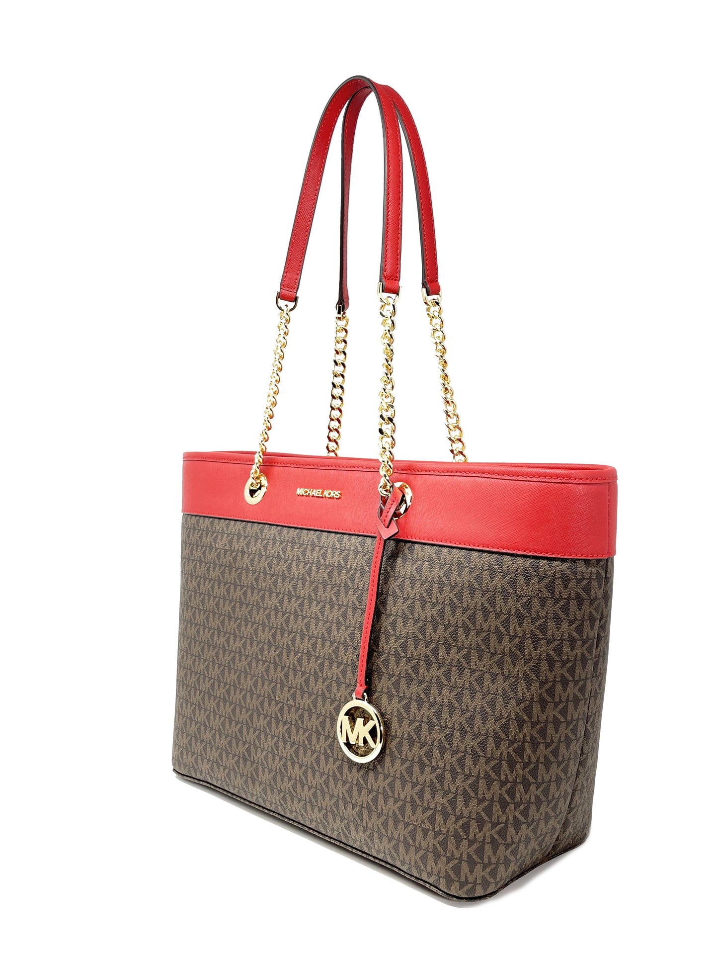 title:Michael Kors Women's Shania Large East West Tote;color:Flame