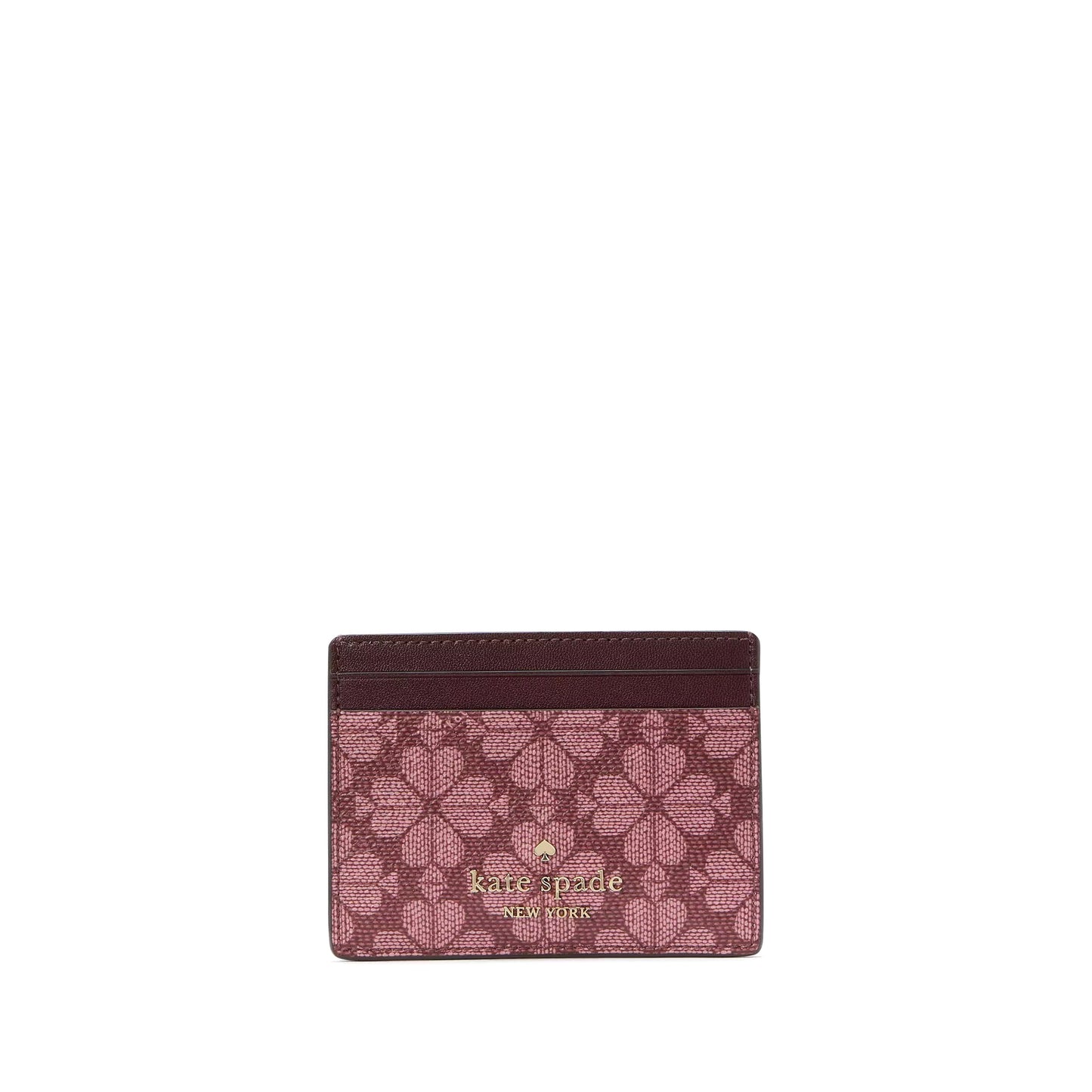 title:Kate Spade Women's Signature Spade Flower Small Slim Card Holder;color:Grenache Multi