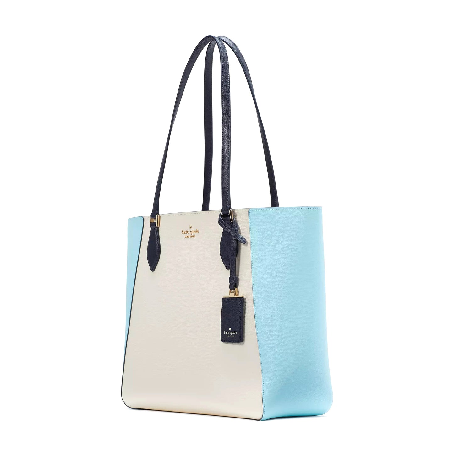 title:Kate Spade Women's Poppy Colorblock Tote;color:Blazer Blue Multi