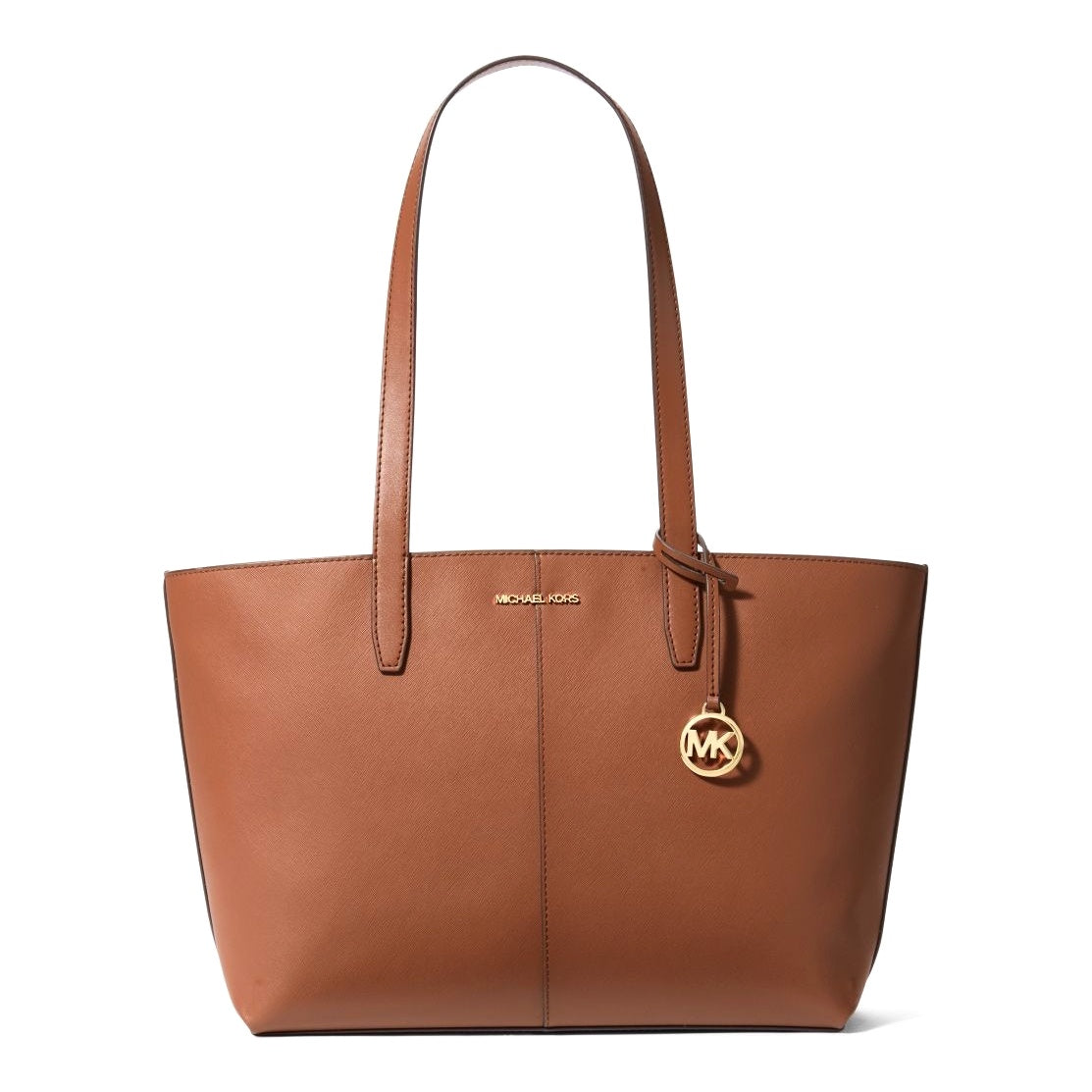 title:Michael Kors Women's Jet Set Travel Saffiano Leather Medium Zip Top Tote;color:Luggage