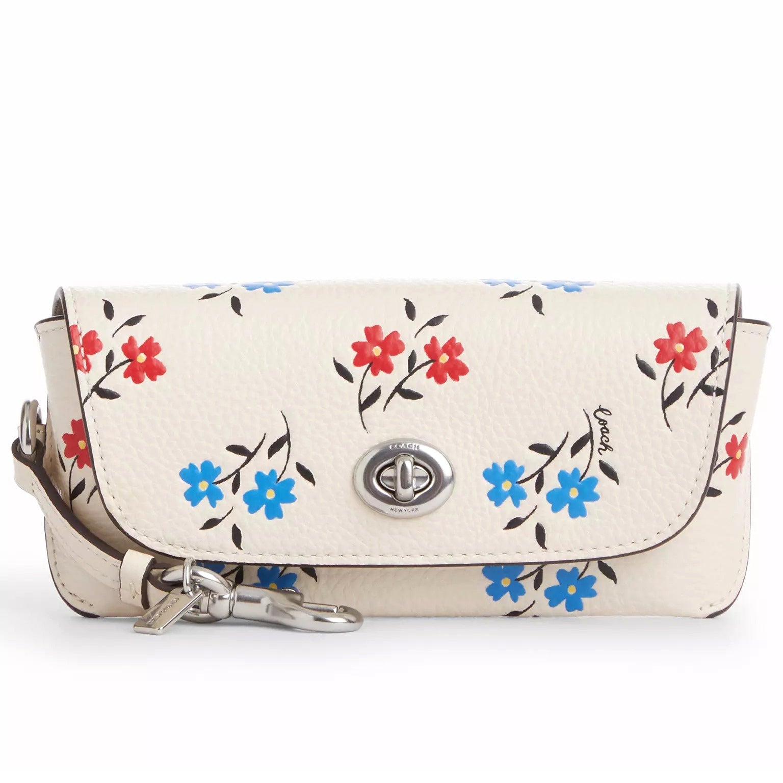 title:Coach Women's Sunglass Case With Floral Print;color:Chalk Multi