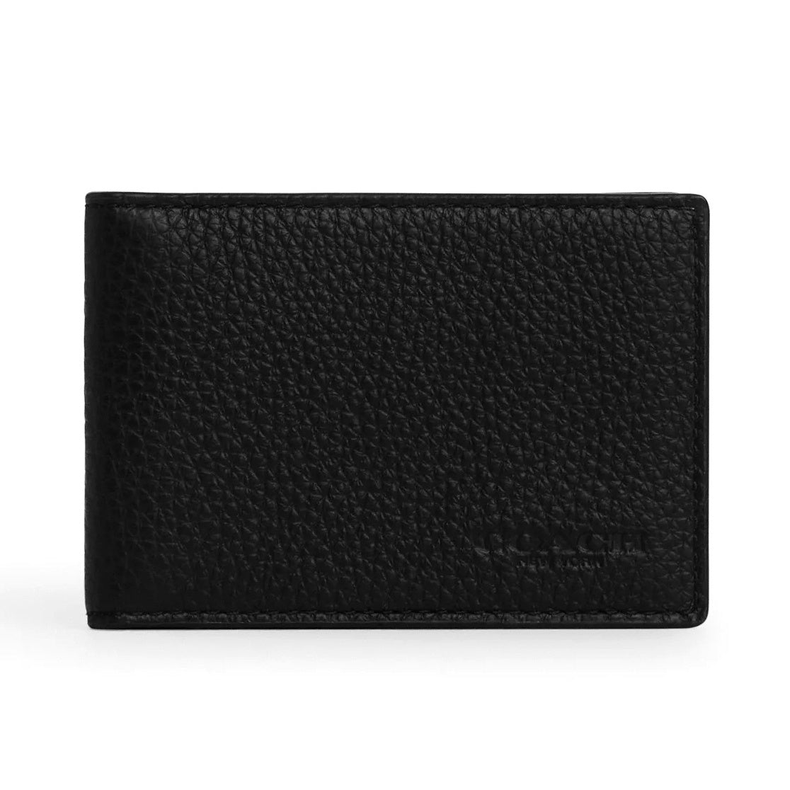 title:Coach Men's Compact Billfold Wallet;color:Black