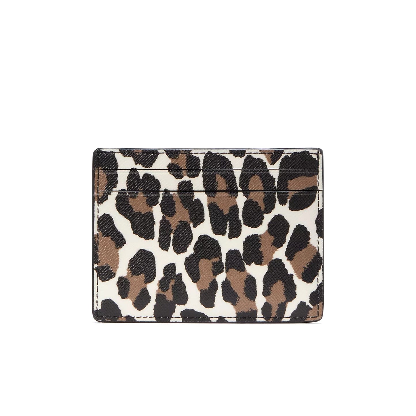 title:Kate Spade Women's Madison Spotted Leopard Small Slim Card Holder;color:Cream Multi