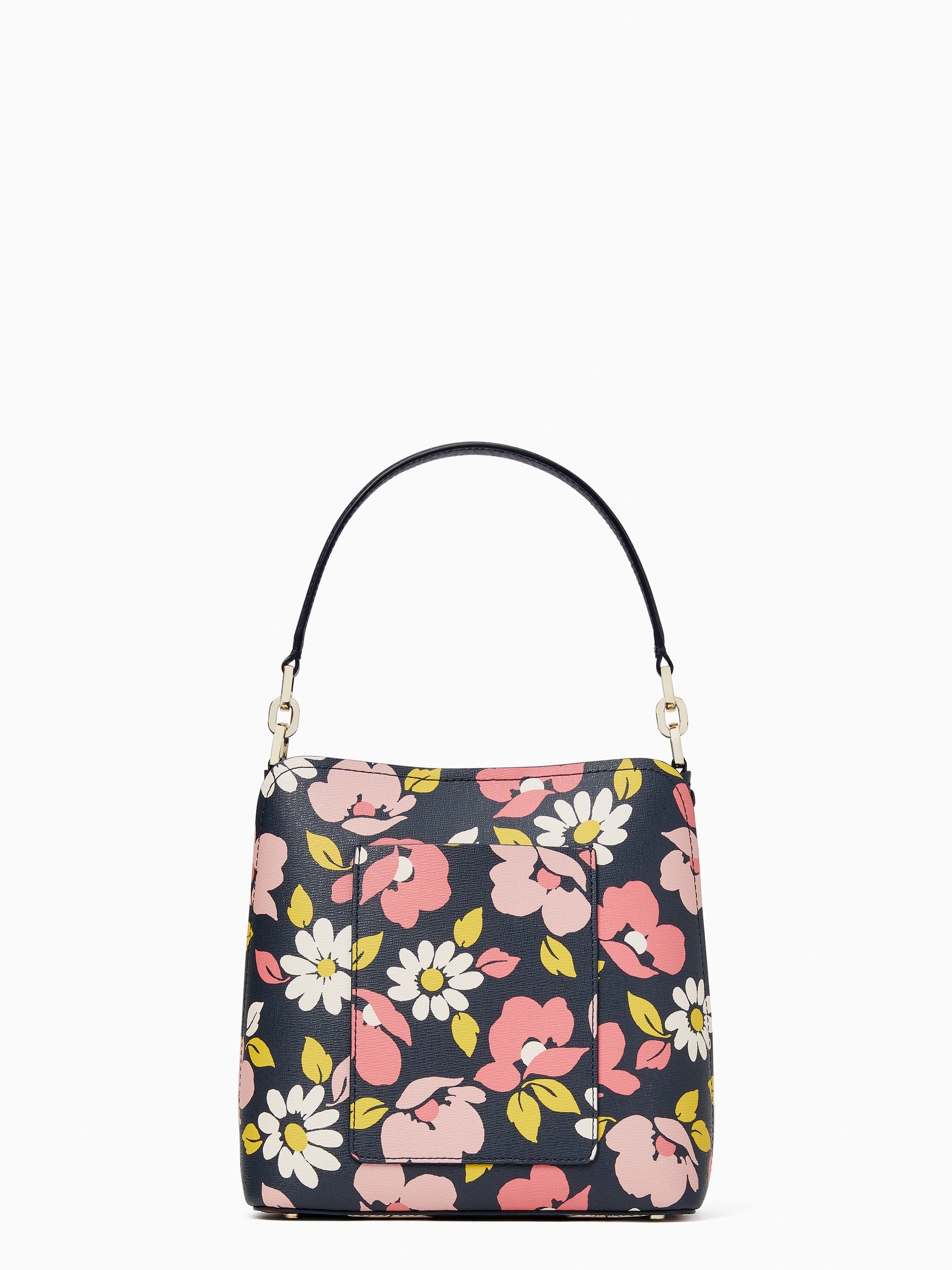 title:Kate Spade Women's Road Trip Floral Small Bucket;color:Blue Multi