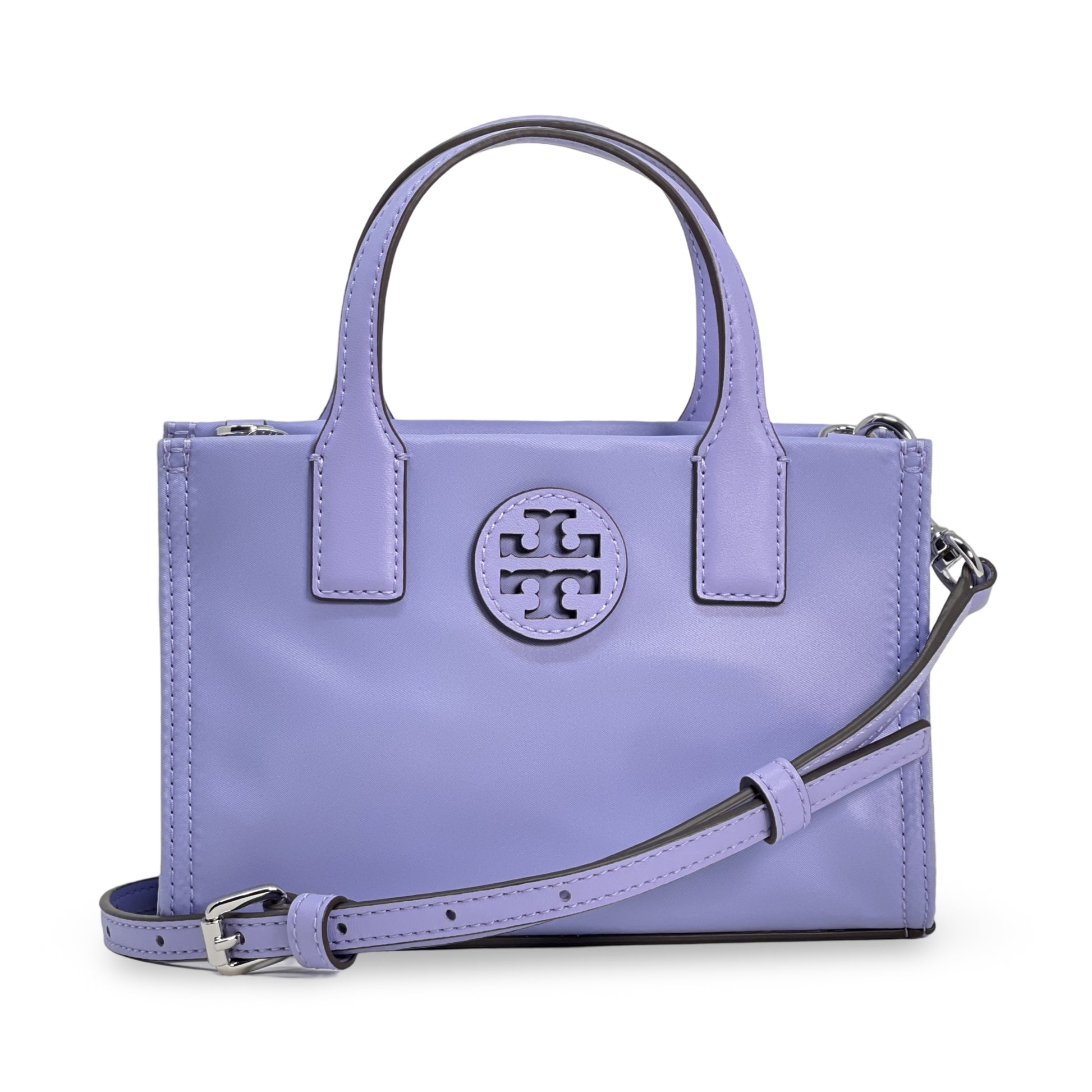 title:Tory Burch Women's Ella Extra Small Top Zip Nylon Crossbody Bag;color:Mirage