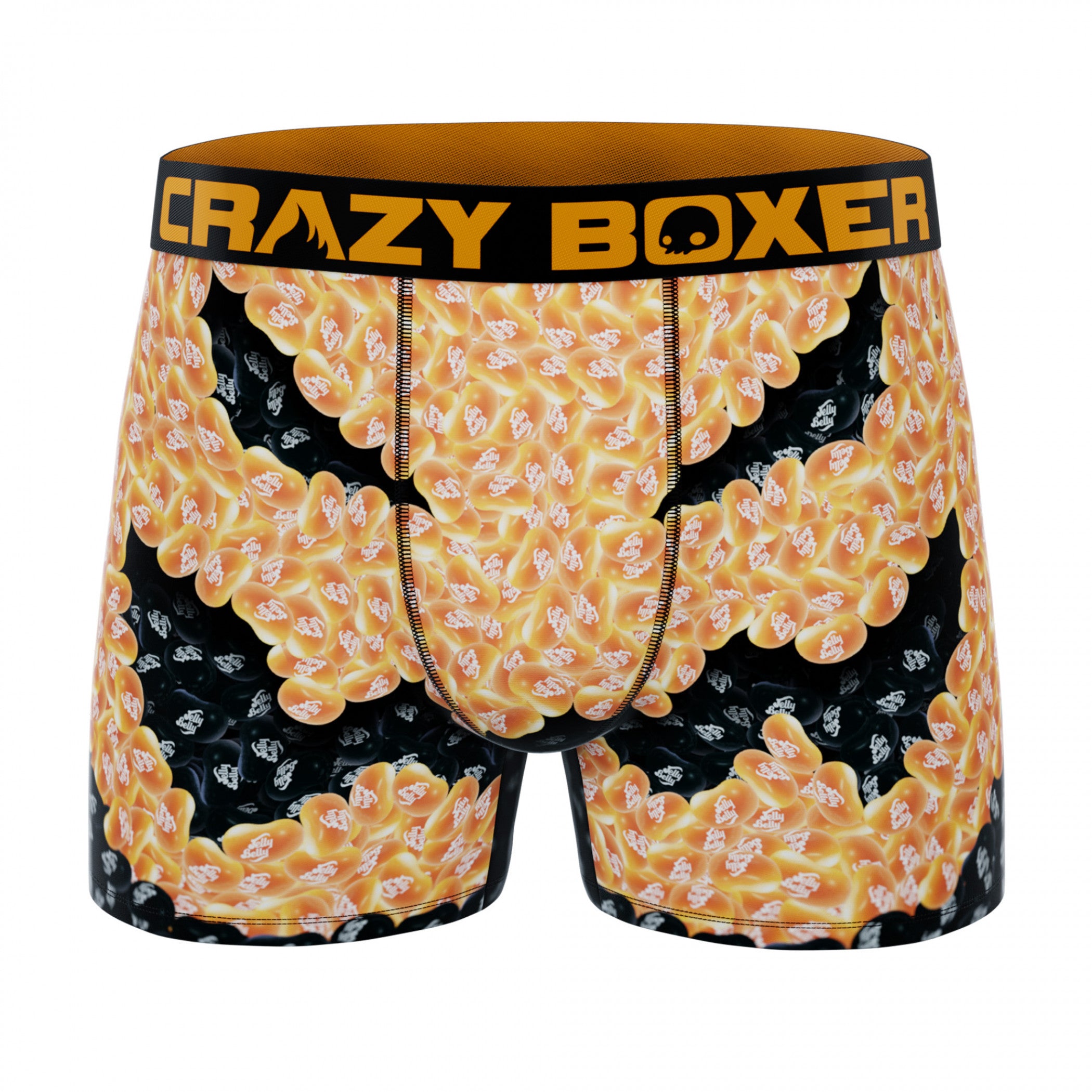 title:Crazy Boxers Jelly Belly Jack-O-Lantern Face Men's Boxer Briefs;color:Orange