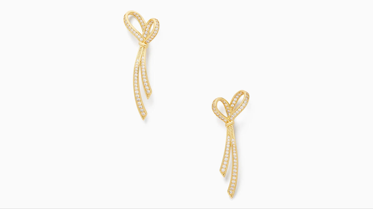 Kate Spade All Tied Up Pave Drop Earrings