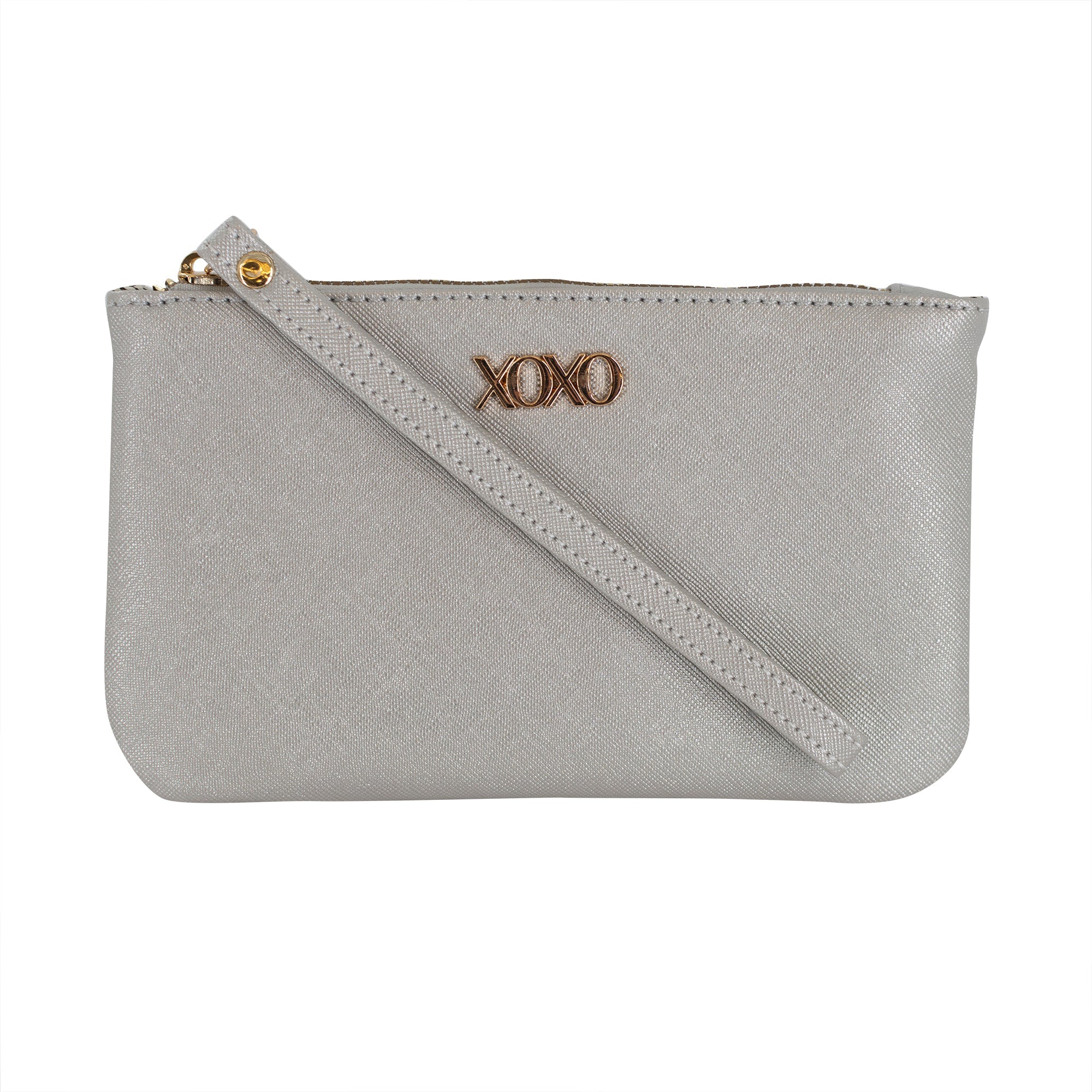 XOXO Women’s Large Black Saffiano Multifunction Solid / Patterned Wristlet - Ruumur