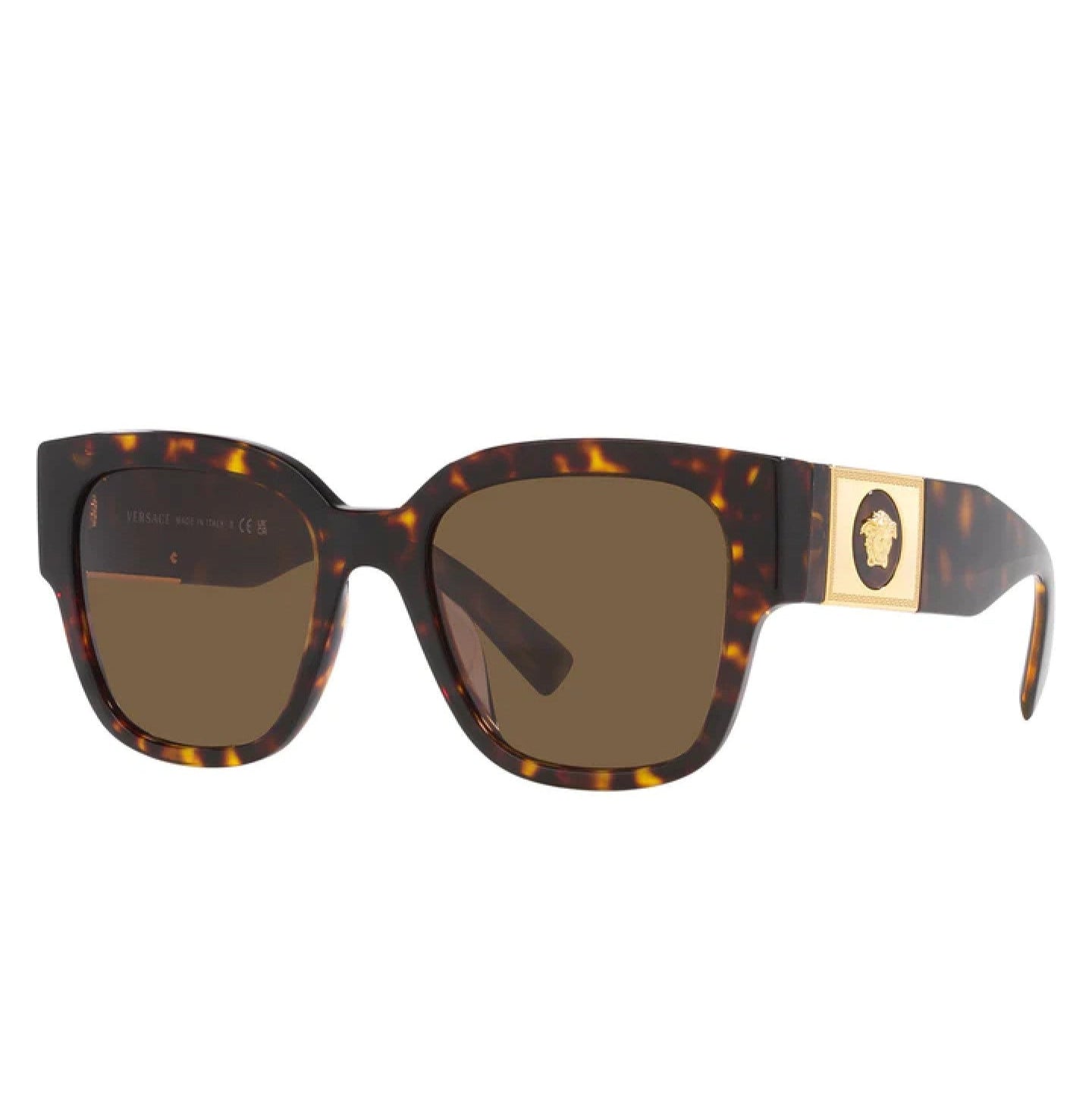 title:Versace Women's Fashion 54mm Havana Sunglasses;color:Havana Frame, Dark Brown Lens