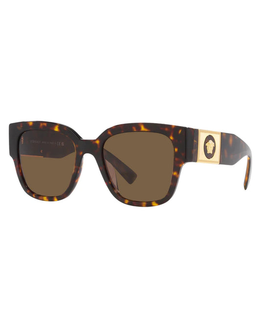 title:Versace Women's Fashion 54mm Havana Sunglasses;color:Havana Frame, Dark Brown Lens