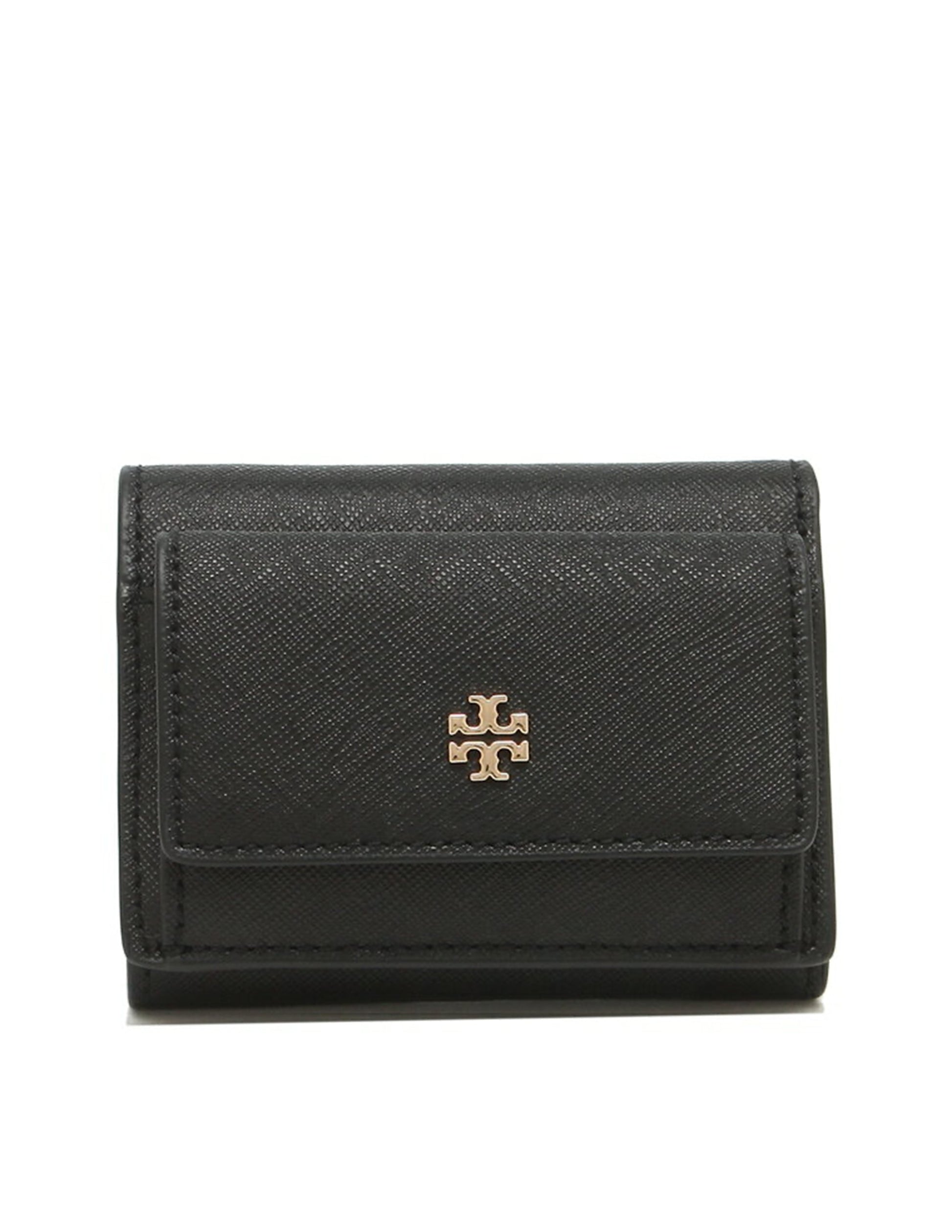 title:Tory Burch Black Emerson Micro Wallet;color:Black