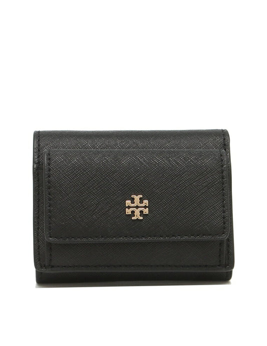 title:Tory Burch Black Emerson Micro Wallet;color:Black