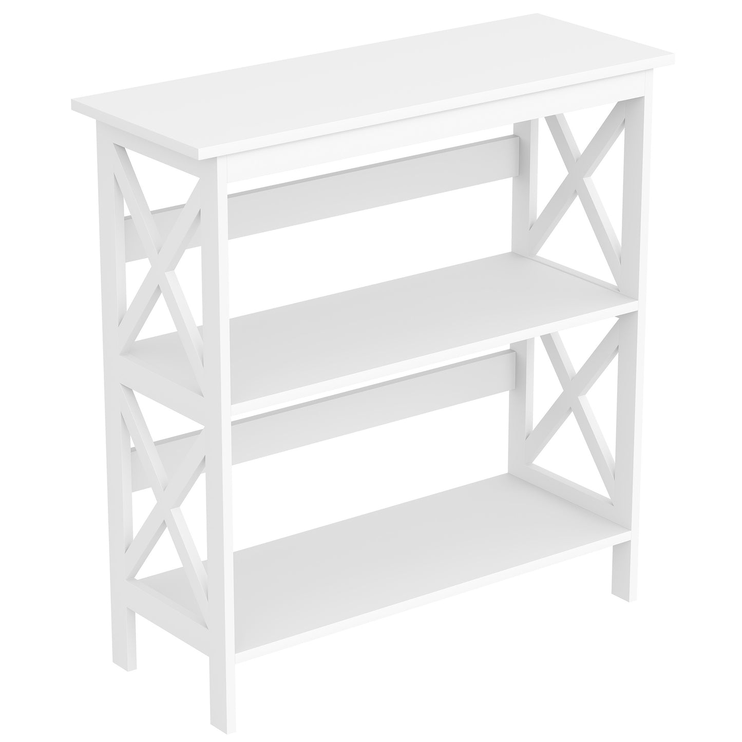 title:Safdie & Co. Console Table 31.5L White 2 Shelves;color:White