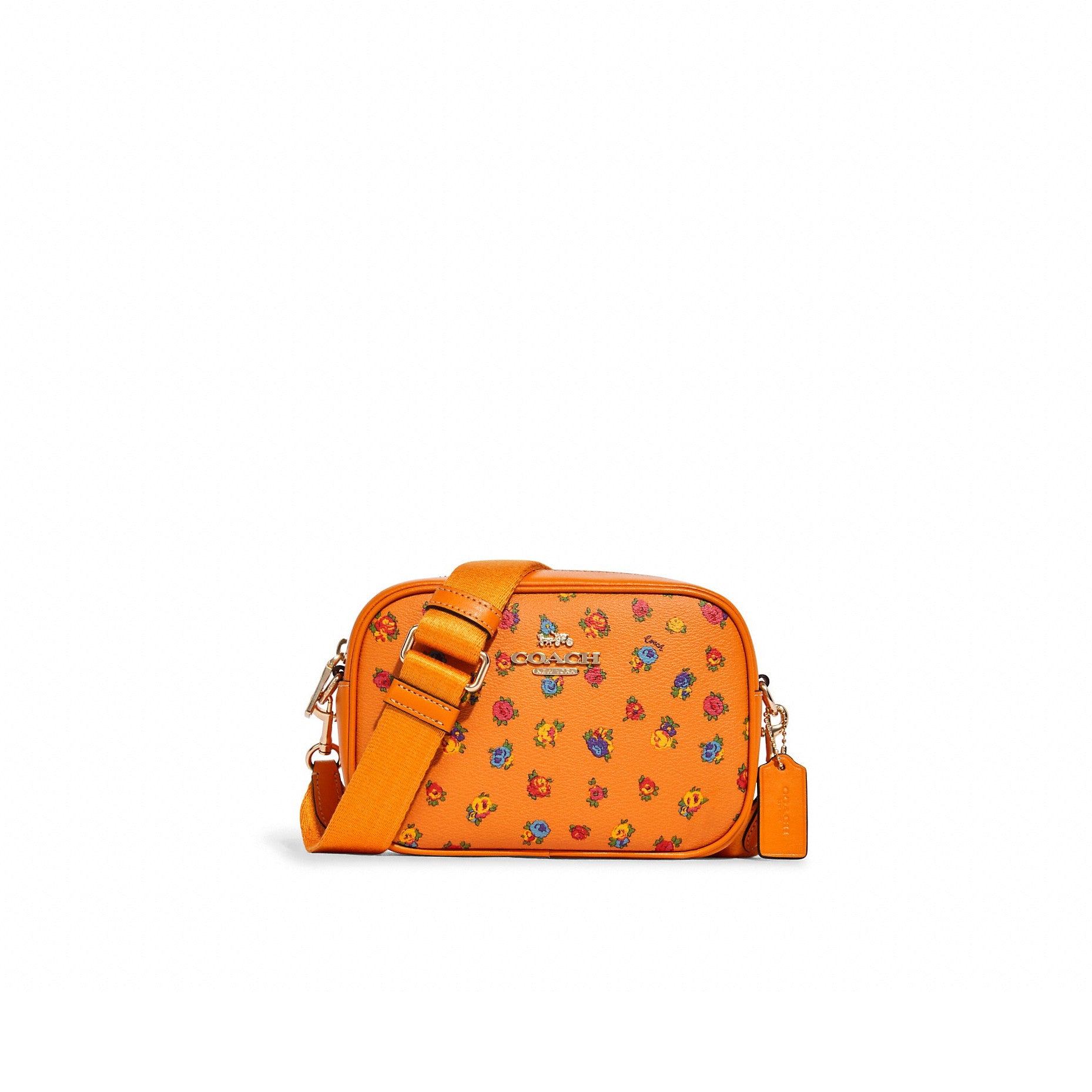 Coach rose outlet print camera bag