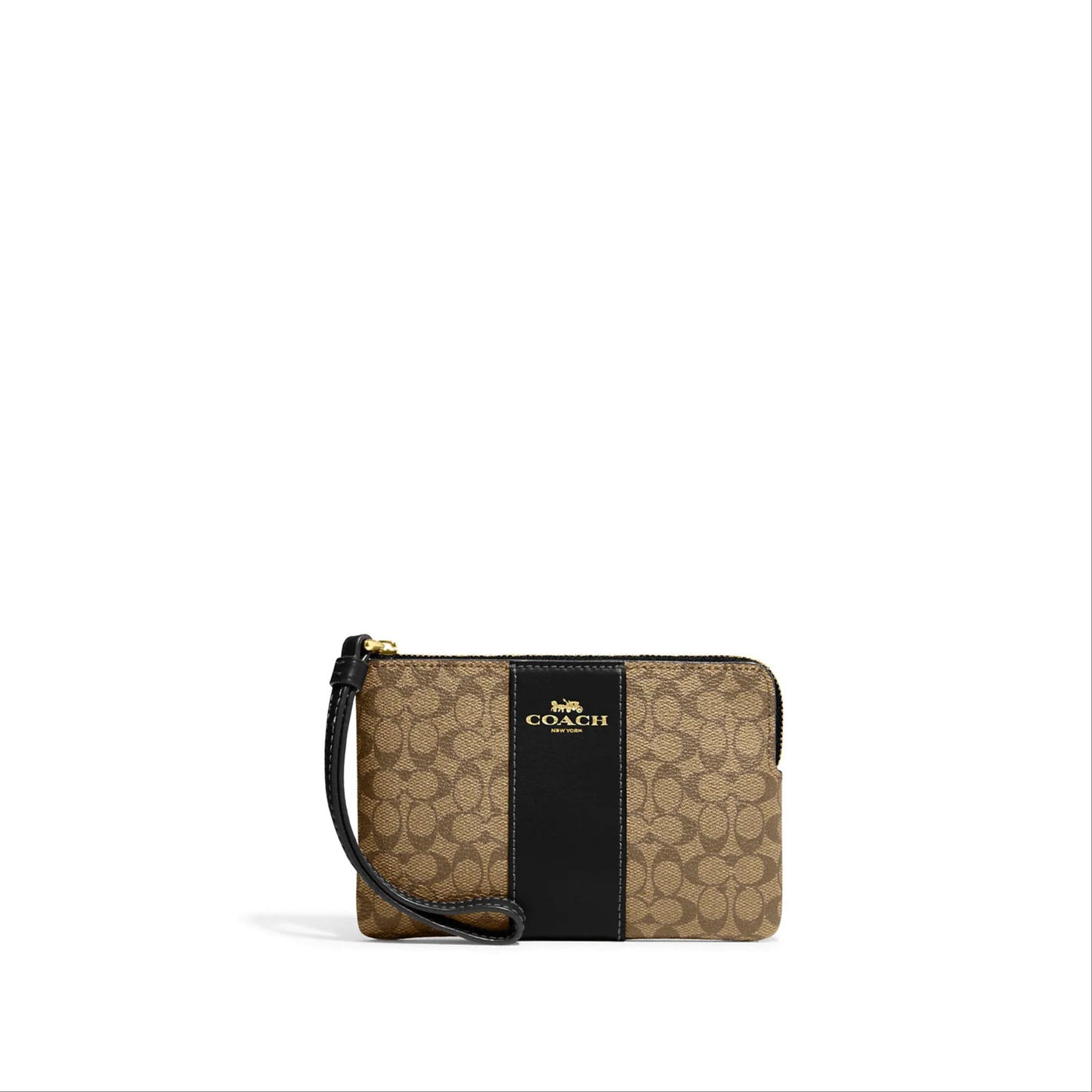 Coach Corner Zip Wristlet In Signature Canvas - Ruumur