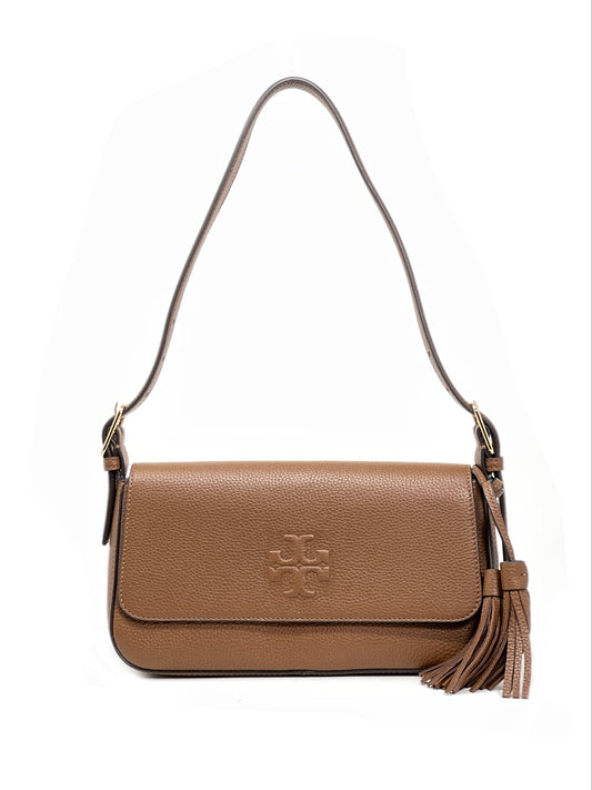 title:Tory Burch Moose Thea Flap Shoulder Bag;color:Moose