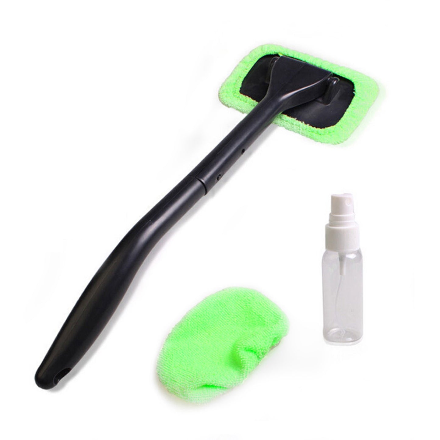 title:Microfiber Windshield Clean Car Auto Wiper Cleaner Glass Window Cleaning Brush Kit Tool;color:Black