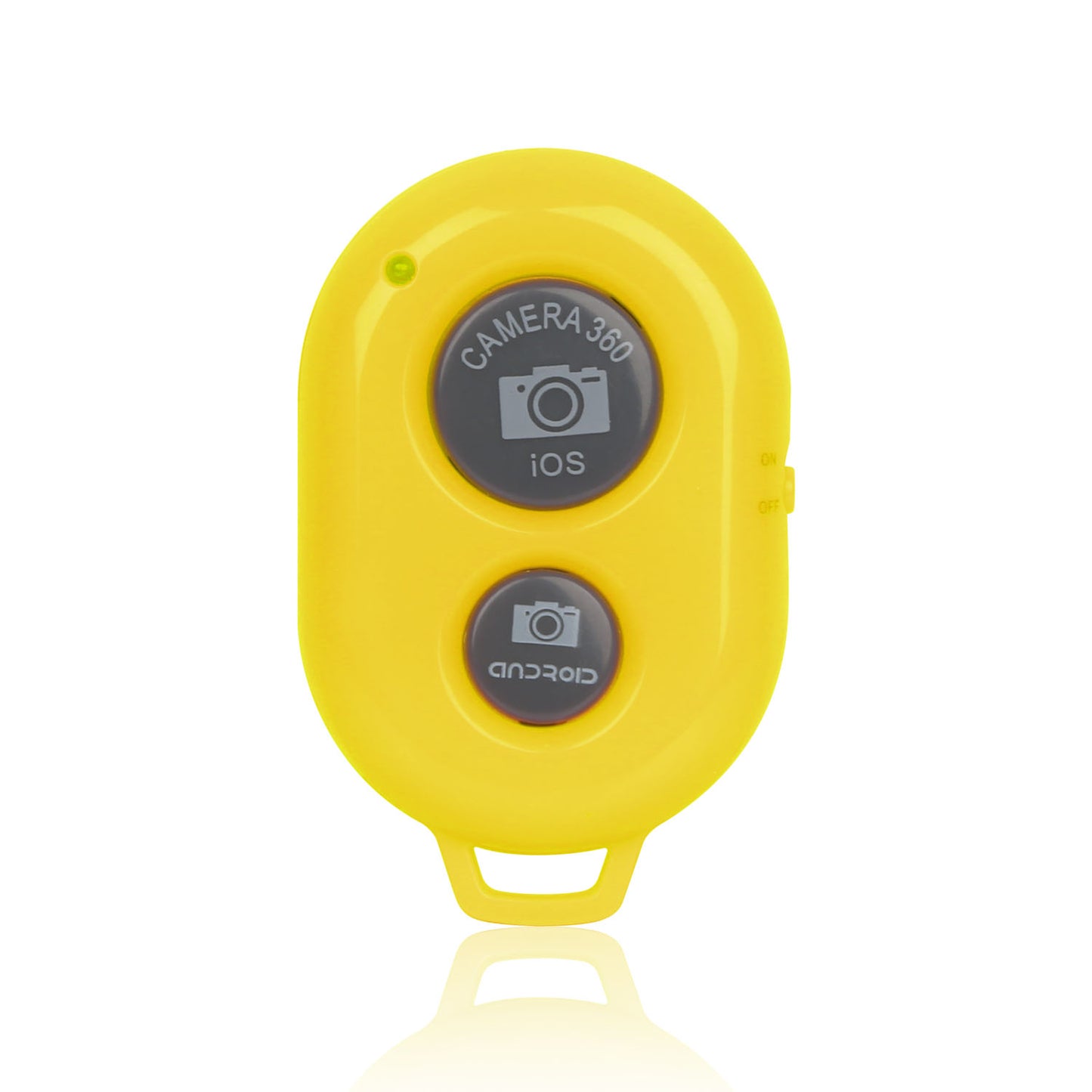 title:Unique Wireless Shutter Remote Controller for Android and iOS Devices;color:Yellow