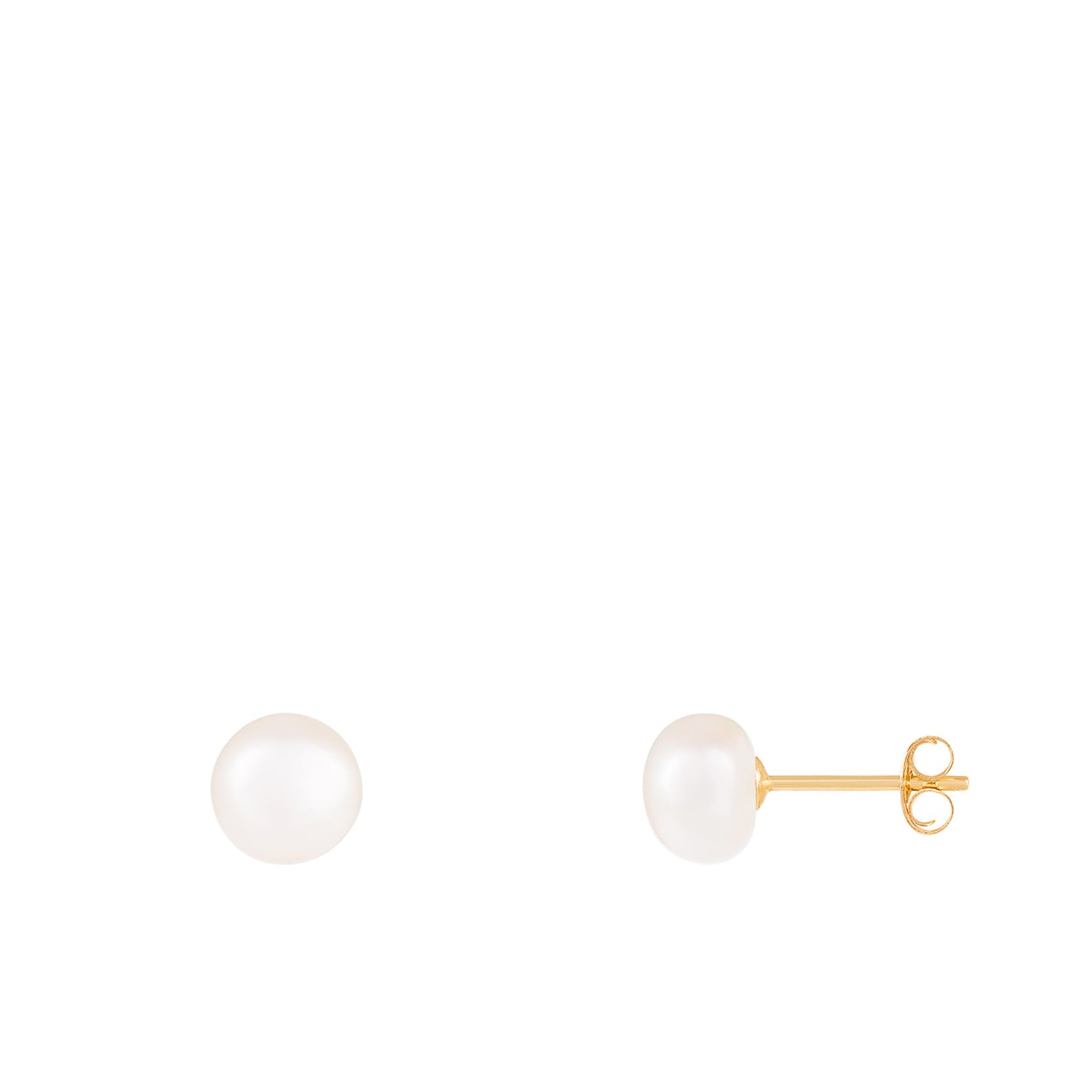 title:Splendid Pearls Pearl Studs 14K;color:White