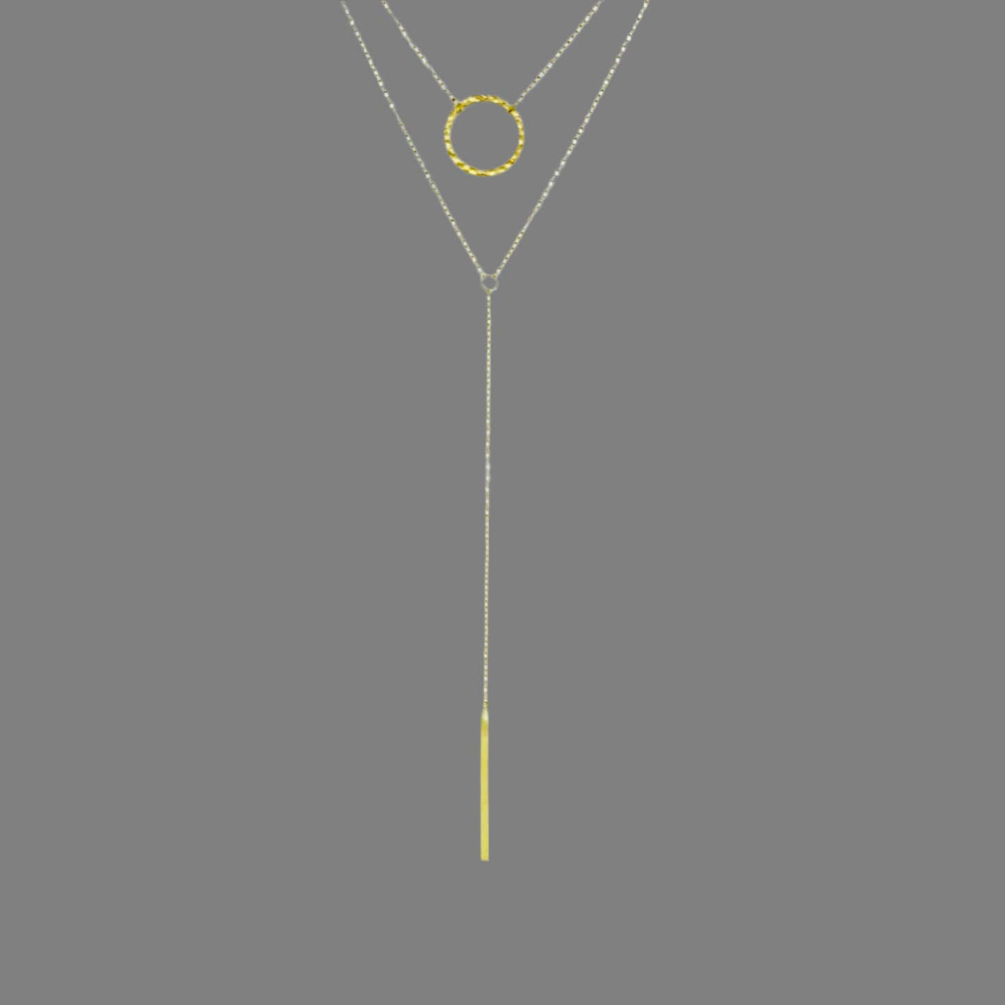 title:Minimalist Delicate Double Necklace Set;color:Gold