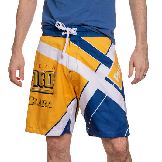 title:Pacifico Cerveza Clara Classic Gold Board Shorts;color:Gold