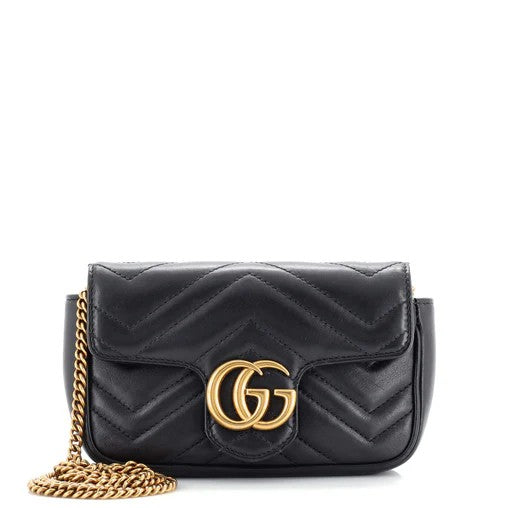 Gucci Marmont Super Mini Shoulder Bag in Black