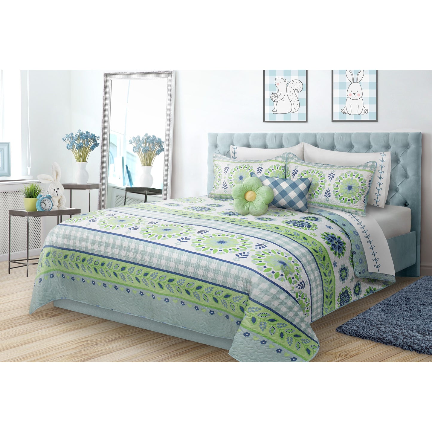 title:Safdie & Co. Quilt 3PC Set DQ Hayley;color:Multi