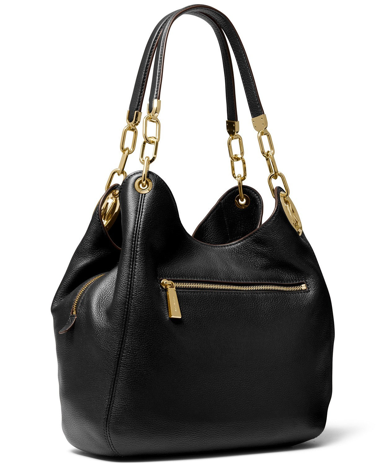 Michael Kors Women's Black Lillie Large Chain Shoulder Tote