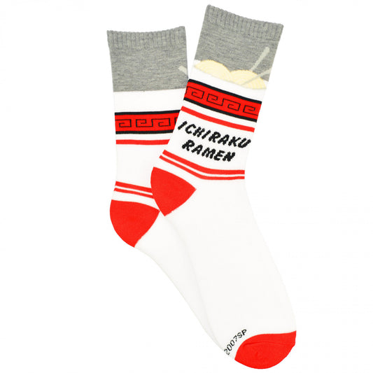 title:Naruto Shippuden Ichiraku Ramen Bowl Crew Socks;color:White