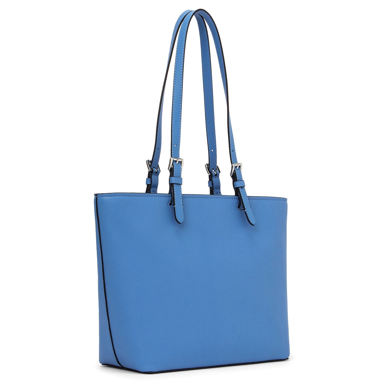 title:Michael Kors Women's Jet Set Medium Pocket Vegan Leather Tote Bag;color:South Pacific