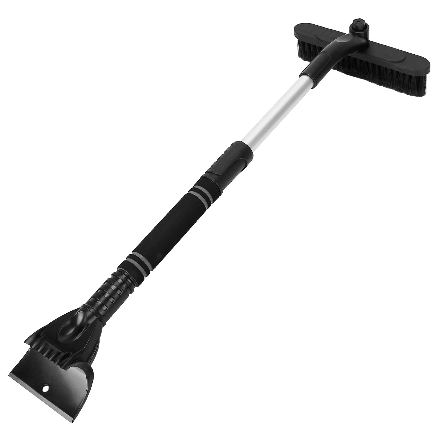 title:3 In 1 Windshield Ice Scraper Extendable Car Snow Removal Tool Telescoping Car Broom Snow Shovel Automobile Frost Removal;color:Black