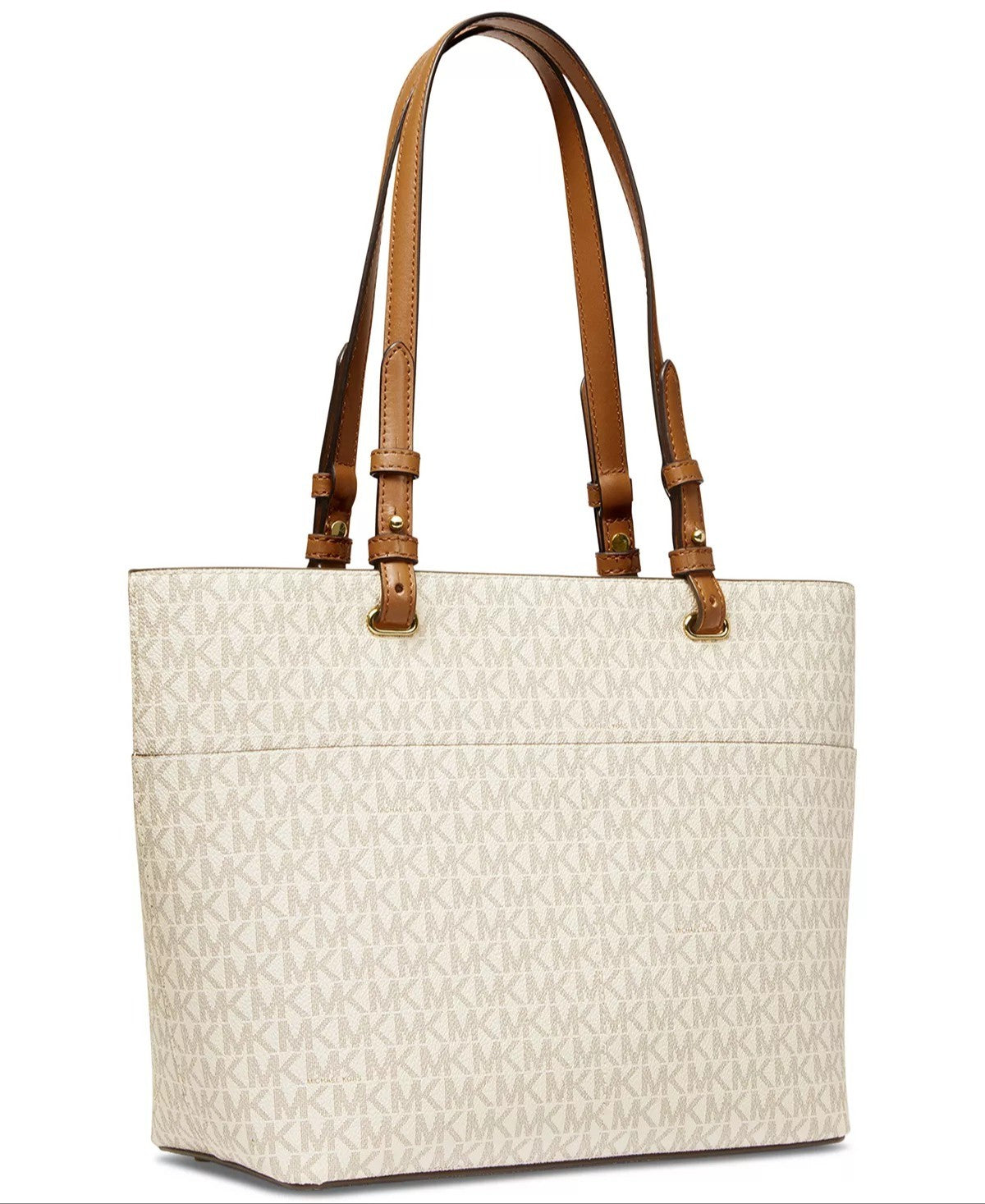 Michael Kors Signature Bedford Top Zip Pocket Tote