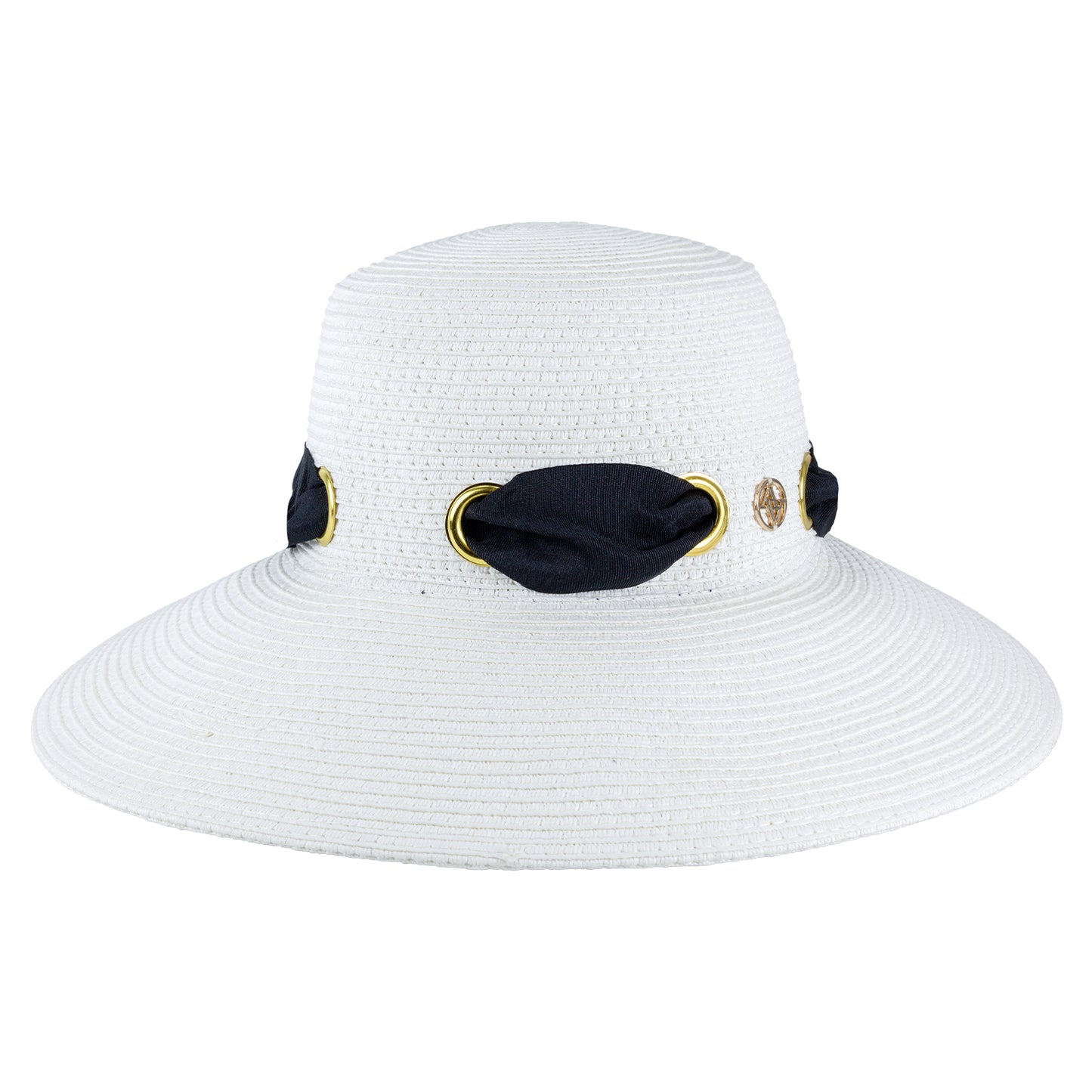 title:Adrienne Vittadini Straw Hat 230S;color:WHITE