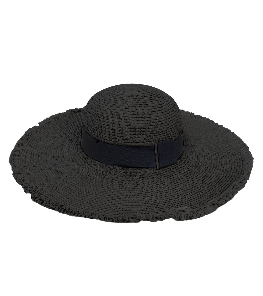 title:Adrienne Vittadini Straw Hat 330S;color:BLACK