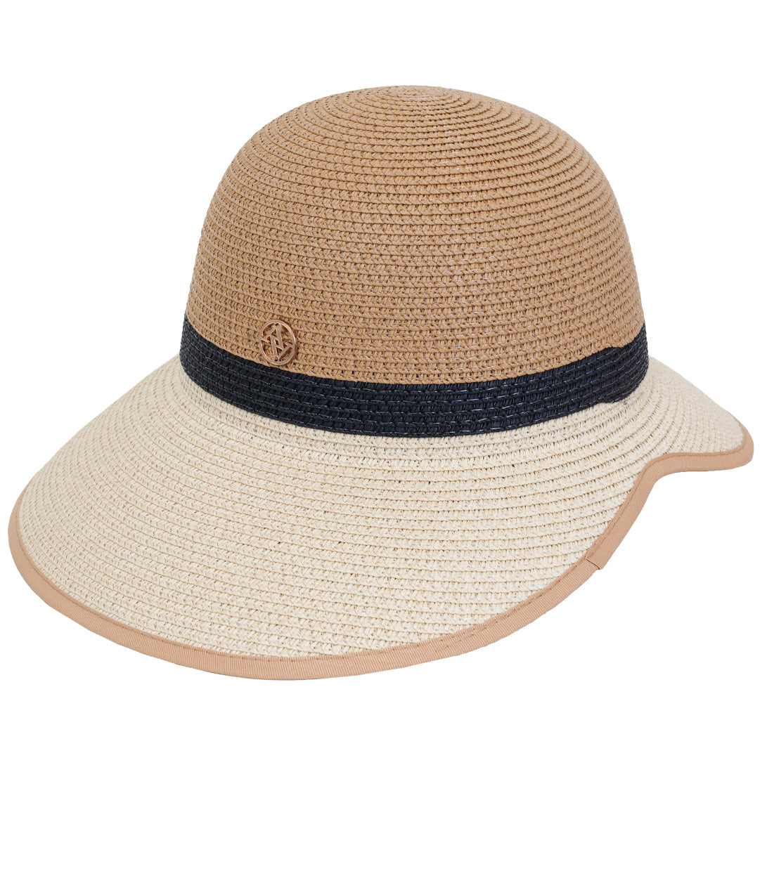 title:Adrienne Vittadini Straw Hat 340S;color:TOAST