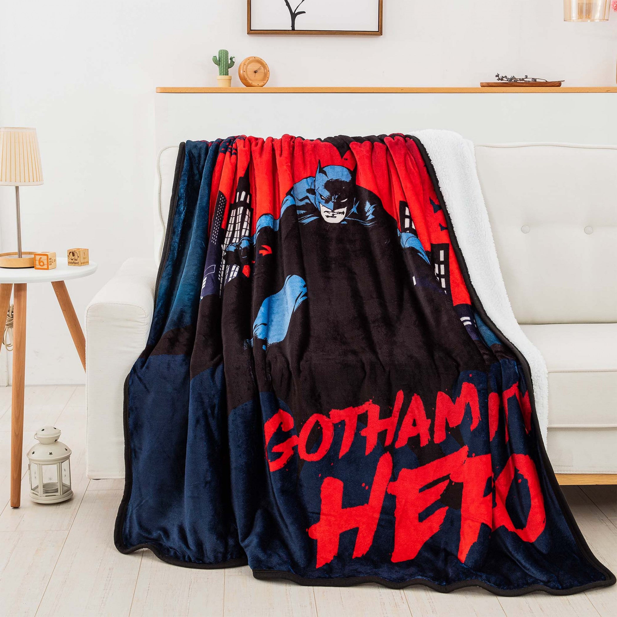 title:DC Comics Batman Gotham City Hero 60"x80" Silk Touch Throw Blanket;color:Multi-Color