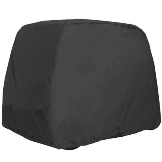 title:Universal 4 Passengers Golf Cart Cover 210D Water-Resistant UV-Resistant Outdoor Cover Fits For EZGO Club Car Yamaha;color:Black