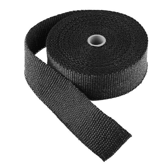 title:2" 50FT Exhaust Heat Wrap Fiberglass Manifold Header Pipe Heat Wrap w/12 x Locking Ties;color:Black