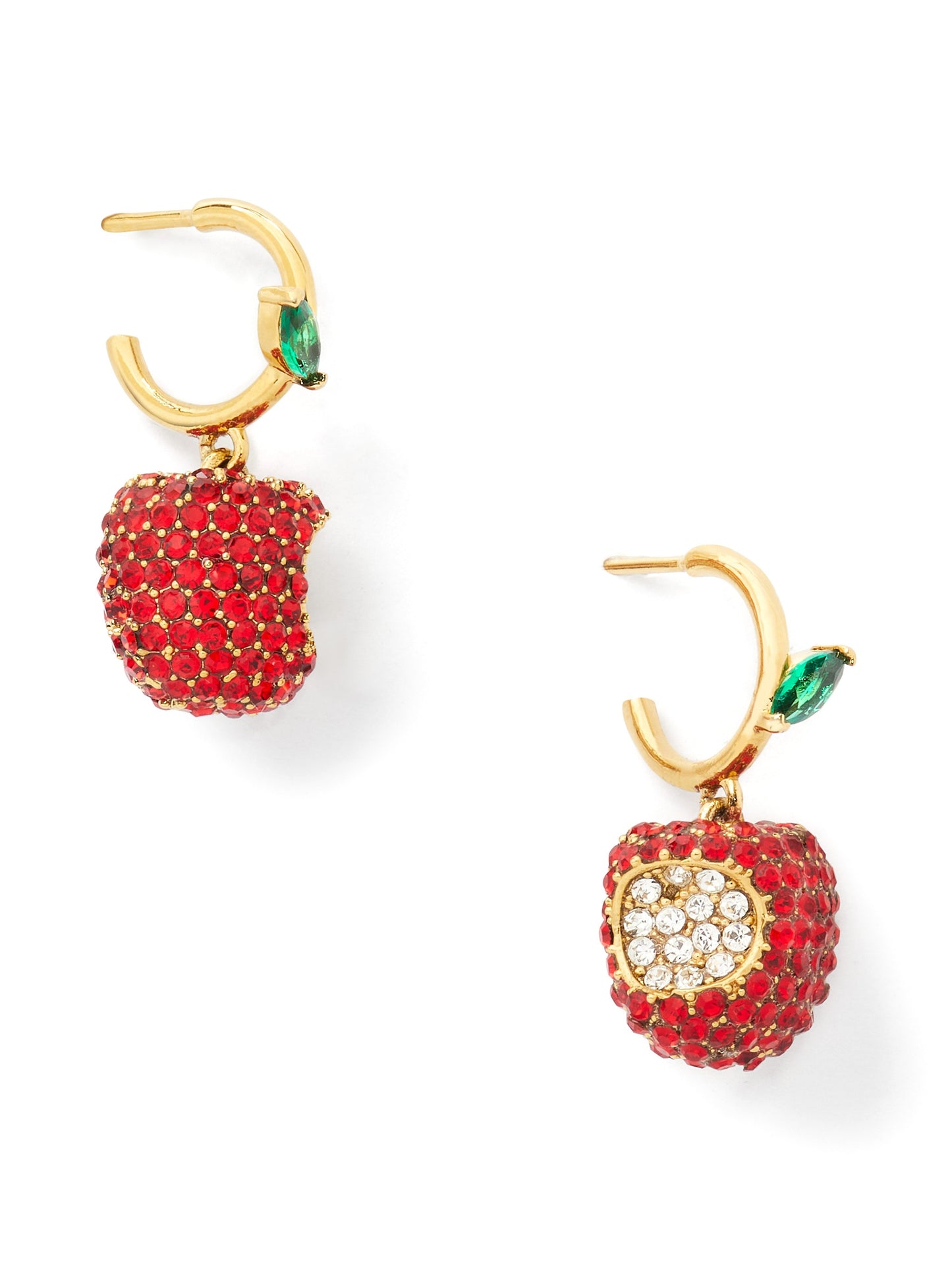 Kate Spade Apple Of My Eye Pave Huggies Earrings