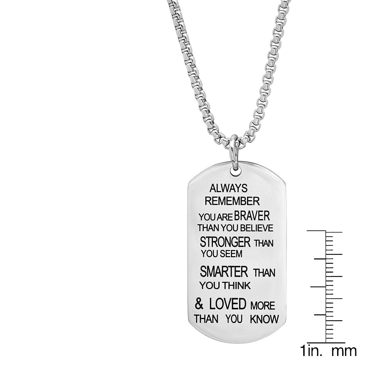 Always Remember Dog Tag Pendant