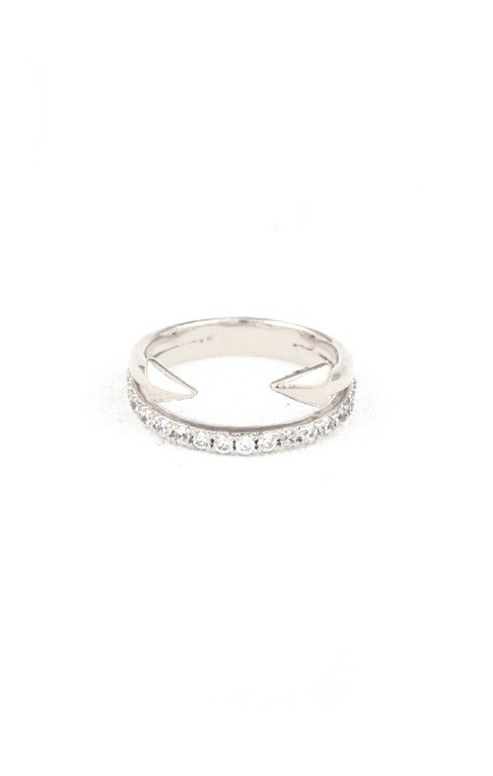 Arrow and CZ Mixed Band Ring